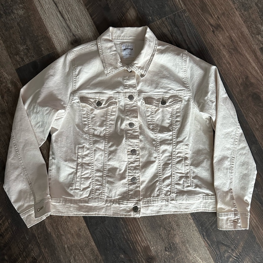 Sonoma Jean Jacket- size L off-white
